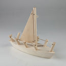 Barca cu catarg din lemn natural - Delumani - Magazin Online Romanesc 