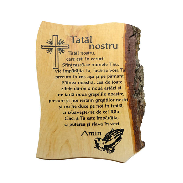Placheta lemn - Tatal nostru